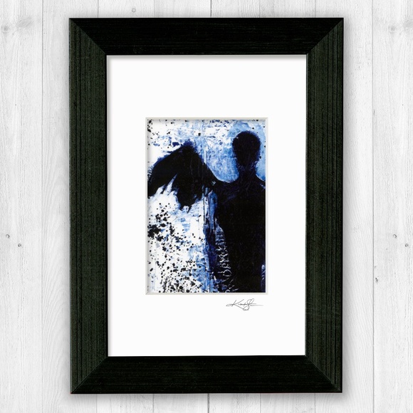 Angel Print in Mat from original painting by Kathy Morton Stanion - Dark Angel - Picture 3 of 4